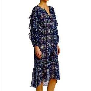 NWT Figue midi dress embraces bohemian 
Style Silk/metallic Size XL